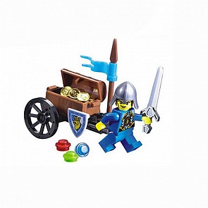 Конструктор – Рыцарь с повозкой, 25 деталей, собран (Enlighten Brick, BRICK1005 (300) (С))